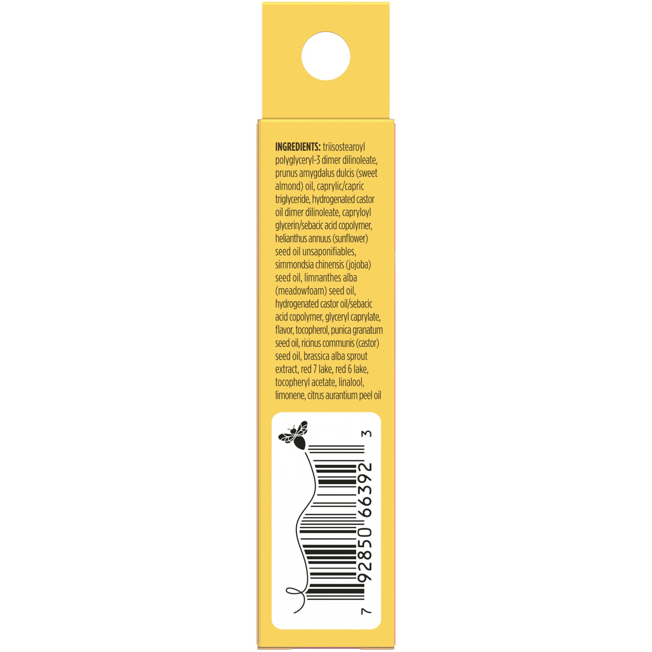 Burt's Bees Lip Oil Clear Day, Instant Hydration, Nourishes and Softens Lips, Tint Free, High Shine Finish, Responsibly Sourced Jojoba Oil, Non Sticky, Wand Applicator, 0.15 Ounce