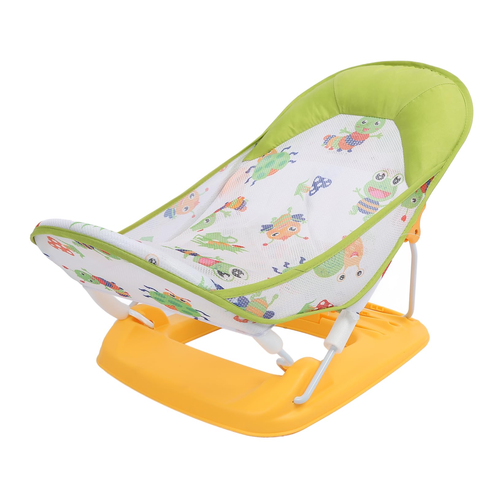 Krzesełko do kąpieli dla niemowląt i małych dzieci składane z regulowaną wysokością antypoślizgowe oszczędzające miejsce ułatwiające kąpiel