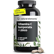 Vitamina C – 360 capsule – Elevato dosaggio con 1000 mg + 15 mg di zinco – Fermentato e tamponato a base vegetale (pH neutro, privo di acidi, delicato sullo stomaco) – Testato in laboratorio, vegano