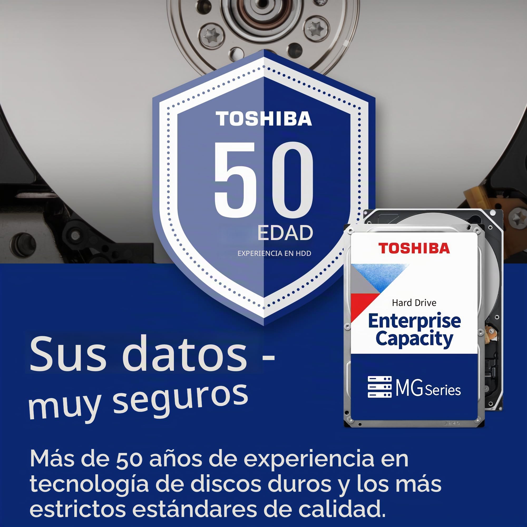 Toshiba Enterprise MG09 Series 18TB Interne Festplatte MG09ACA18TE 3,5 Zoll HDD SATA 6Gb/s 512MB (Reacondicionado)