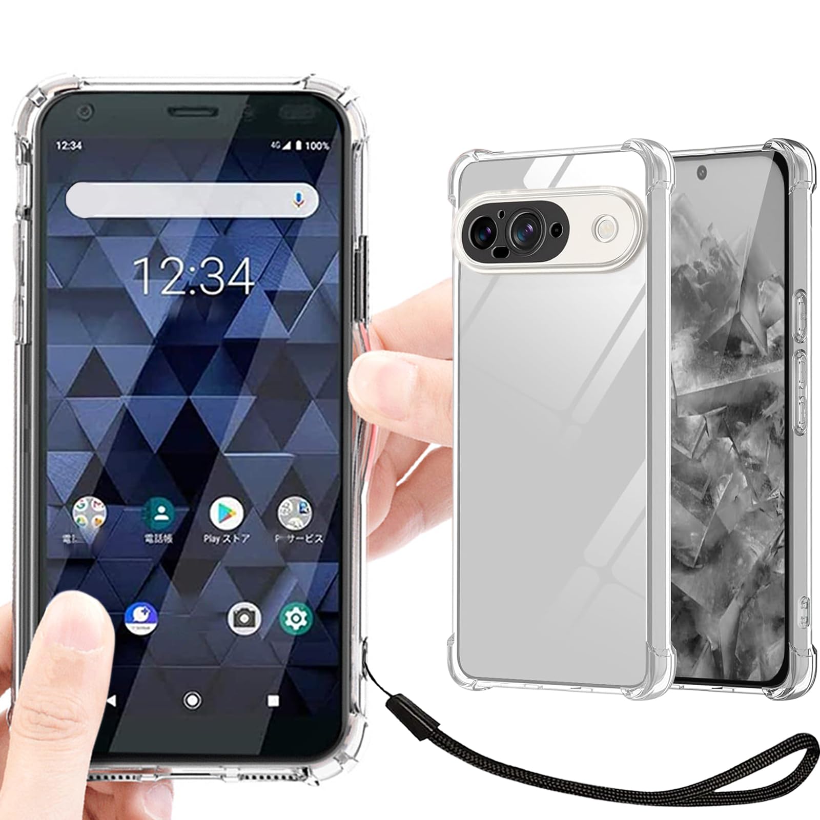 Google Pixel 9本体 クリアケース ガラスフィルム付き 強化ガラスフィルム付き Google Pixel 8a 9a Pixel9 9Pro ケース