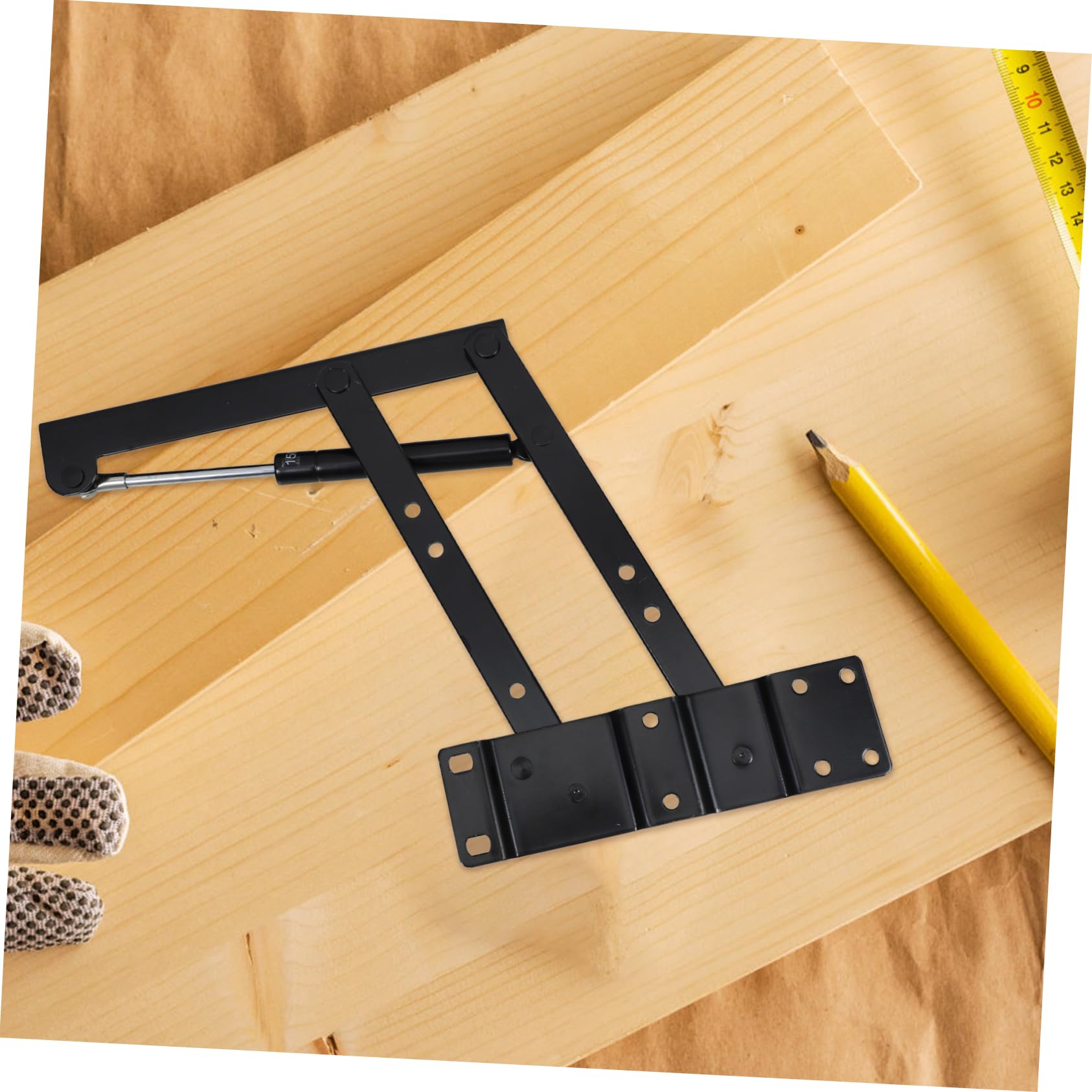 NOLITOY Soporte Elevable de Muebles con Duradero Estructura Resistente para Mesa de Trabajo Herrajes Ajustables para Mesas de Color Negro