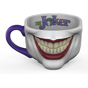 Amazon Com Zak Designs Batman Core Joker Half Face Sculpted Mug Unique 3d Character Sculpted Ceramic Coffee Mug Collectible Keepsake And Wonderful Coffee Mug 17 5oz Bpa Free Kitchen Dining