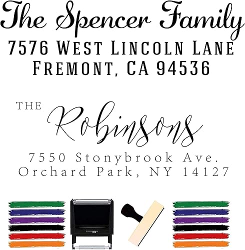 Miniatura 5 de Sello personalizado – Sello de dirección de retorno – Sello de nombre autoentintado grabado de dirección personalizada sello de invitación de boda