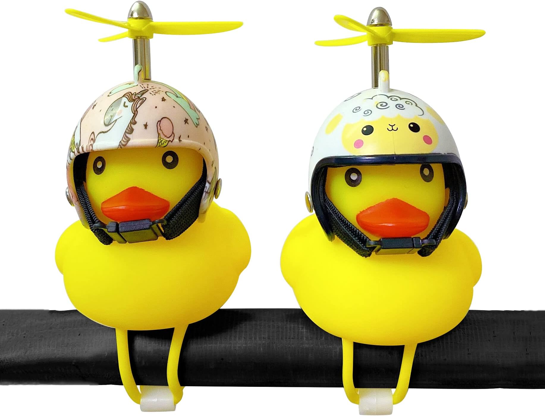 Lovely Yellow Duck Bike Bell, Kids Bike Horn, Rubber Yellow Duck Bicycle Accessories with LED Light - for Kids Toddler Children Adults Sport Outdoor