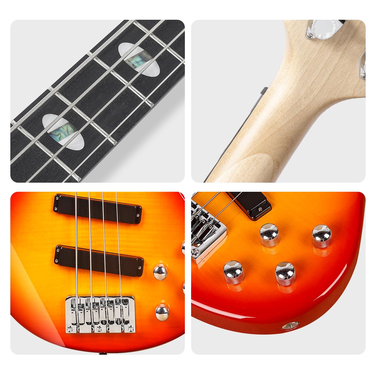 Electric bass rock playing bass instrument four-string set beginner entry-level BASS-4 string (4 STRING)…