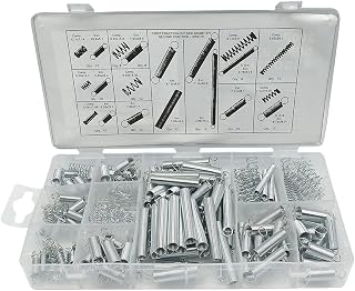 Beenlen 200 Pcs Spring Assortment Kit, Metal Compression and Extension Springs Kit Springs Replacement Kit for Home Repairs and DIY Projects