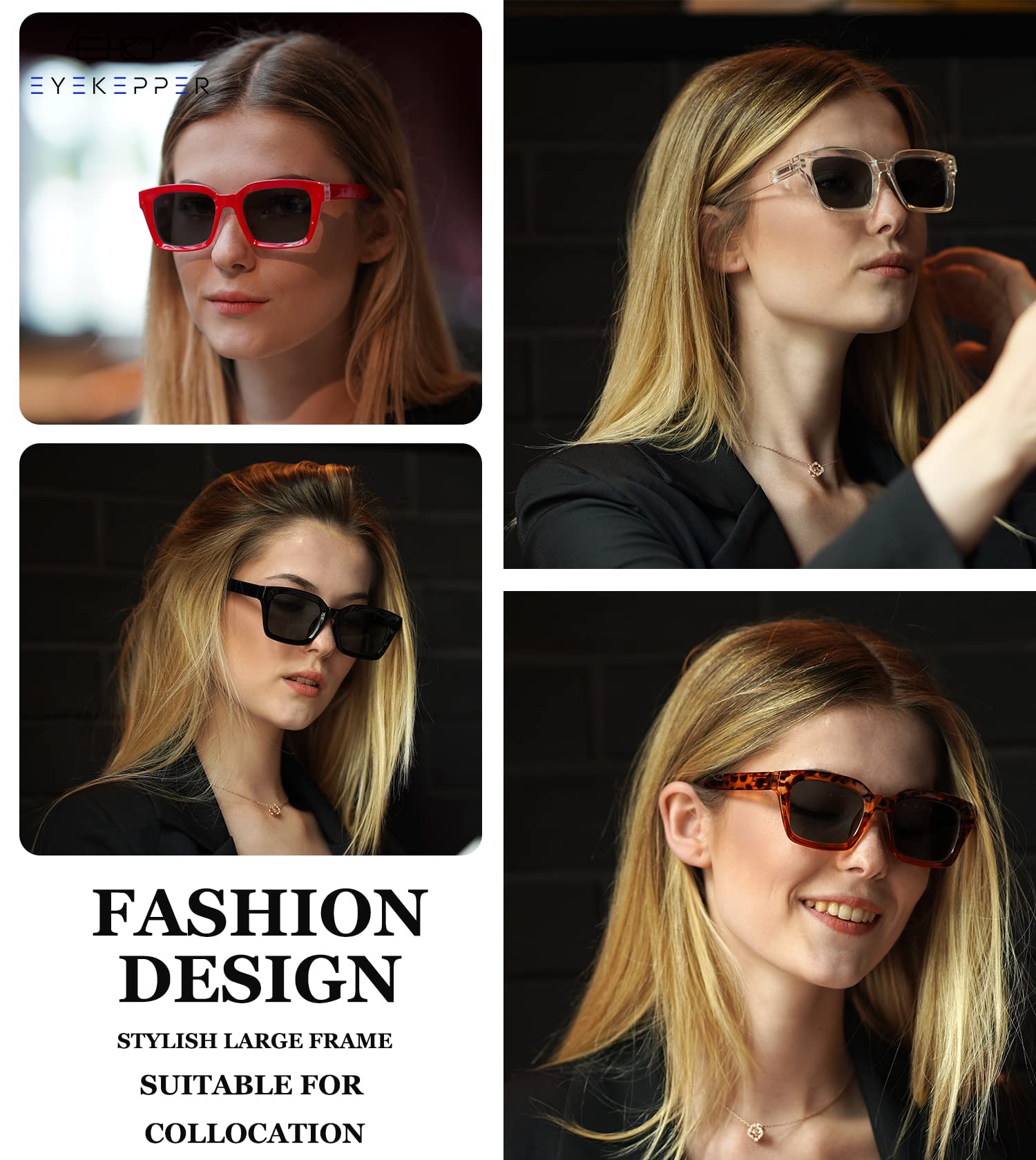 Eyekepper 4-packing Bifocal Sunglasses for Women Reading under the Sun Stylish Bifocal Readers Tinted Lens Oversize +1.50 - Image 2