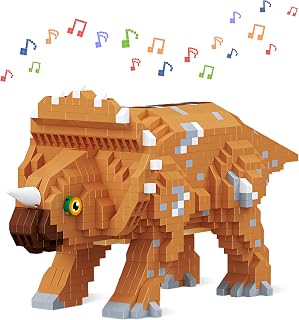 Tyrannosaurus Rex Building Set Toys, 832Pcs, with Original Scene Music, Gifts for Adults and Children. (Triceratops Mutant)