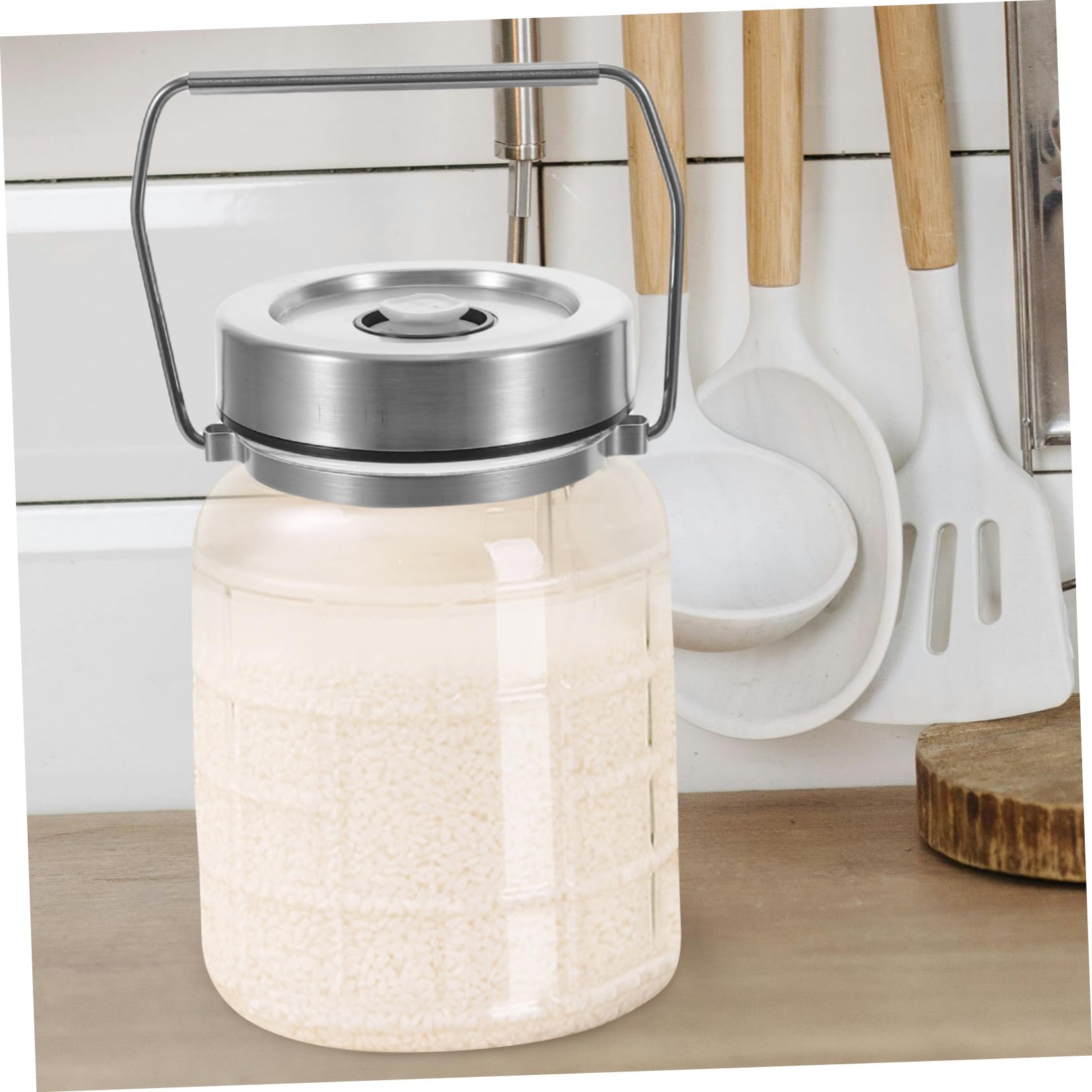 SHINEOFI Contenedores tarros de especias con tapa tarro de almacenamiento de alimentos contenedor de almacenamiento de alimentos Transparent