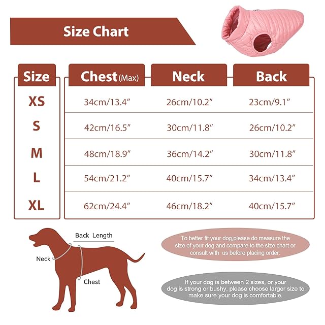Foto 2 de 6 de PETCUTE Abrigo Invierno Perro,Abrigo Impermeable para Perros Resistente al Viento,Chaqueta para Mascotas…
