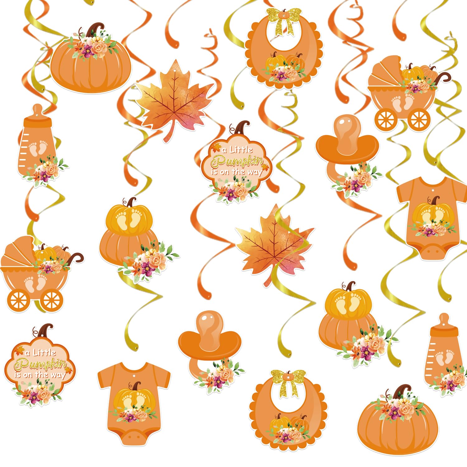 Gender Reveal Decorations Little Pumpkin Baby Shower Decorations 4pcs Little Pumpkin 252781-406612