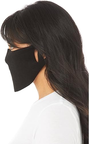 Miniatura 4 de Bella + Tapabocas de tela de lona, color negro, paquete de 10