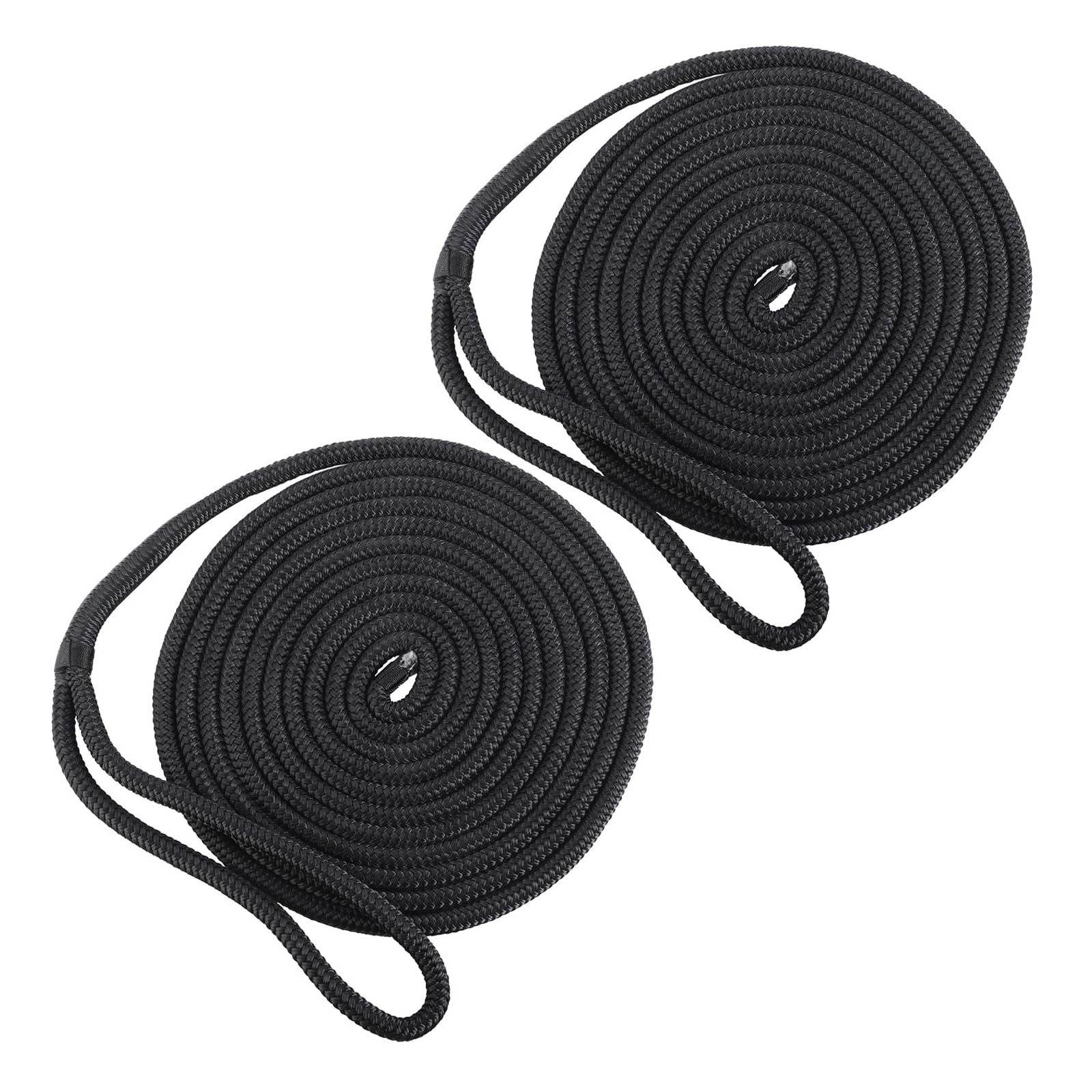 FreeTec 4-częściowa linka do łodzi Fenderleine Nylon Dockline cumownicza linka do błotników lina do łodzi z oczkiem 12 mm średnica 4,5 m długości czarna
