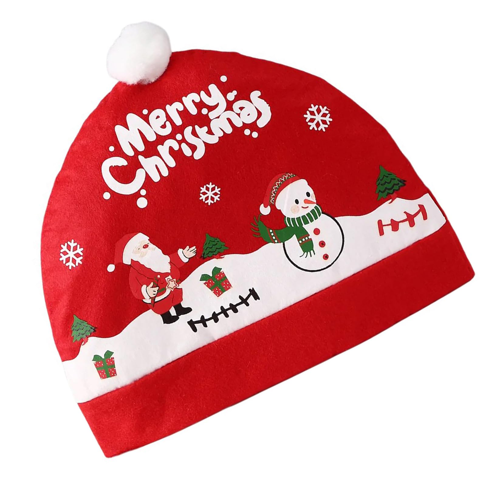 Yhplxyuus Multipurpose Charm Santa Hat with Sturdy Cloth Comfortable Warm Fabric Fashion Accessory for Christmas Celebration Fashion Designs