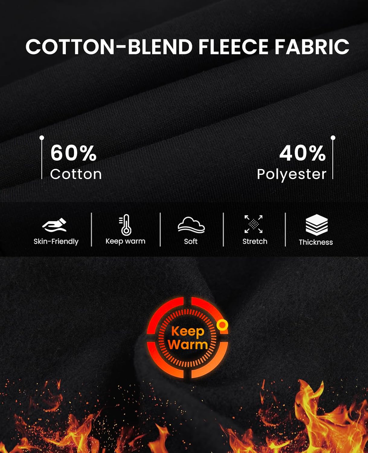 TTZ Women’s Tall Fleece Lined Sweatpants 32"/34" Inseam Extra Long Joggers for Tall Women - Image 6