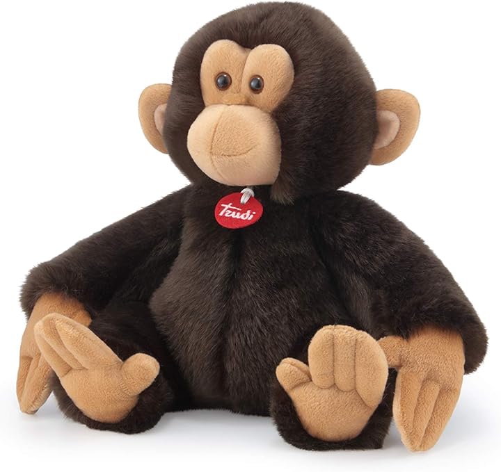 Trudi scimmia paco 30 x 37 x 16 cm peluche in materile pregiato e ignifugo 27424
