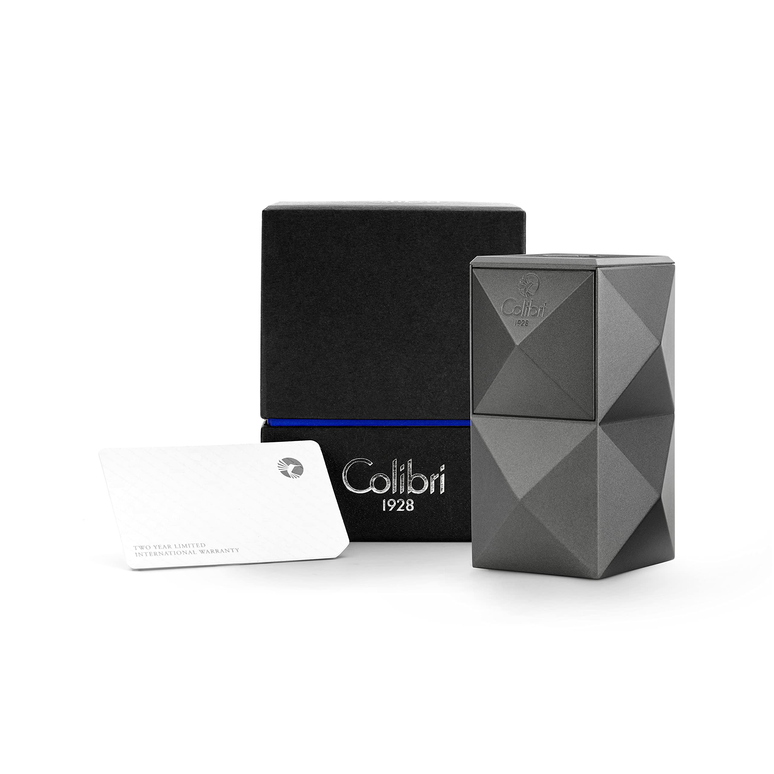 Mechero-Encendedor Colibri-Quasar-en metal-Triple llama a prueba de viento-Llama Jet,para cigarrillos y puros.Funciona con gas butano(no incluido). Se envía en estuche de regalo. Dos años de garantía.