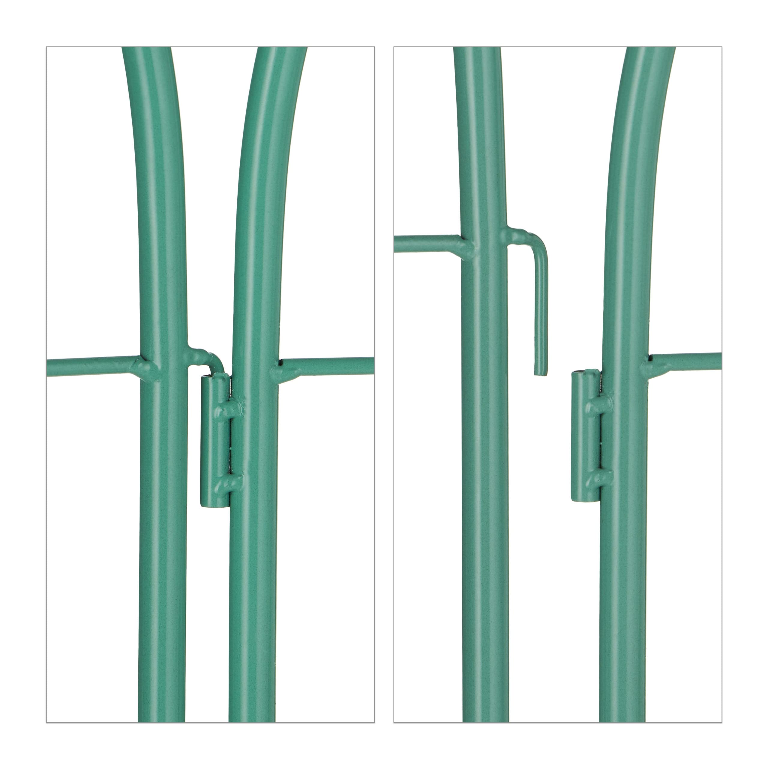 Supporto Rose Edera Set 2 Relaxdays Grigliati Per Rampicanti, Set Da 2, HxL 220 X 50 Cm Supporti In Metallo Per Piante Tralicci A Incastro Verde 54620031 Supporto Per Rose Edera