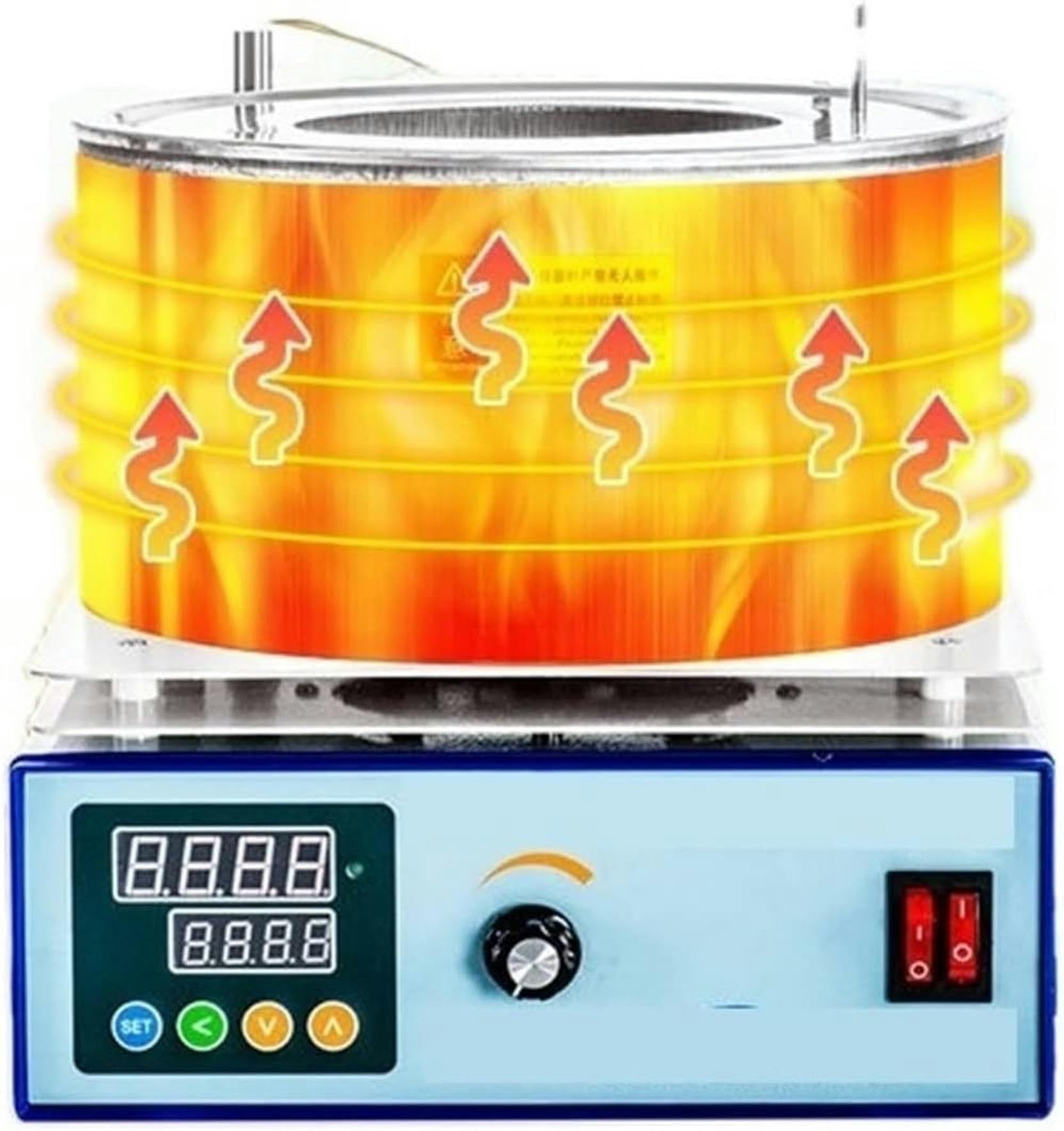 Mieszadło magnetyczne, 15 l, laboratoryjne, ogrzewanie, cyfrowy wyświetlacz, stała temperatura, woda, kąpiel, olej, garnek do kąpieli i roztworów grzewczych