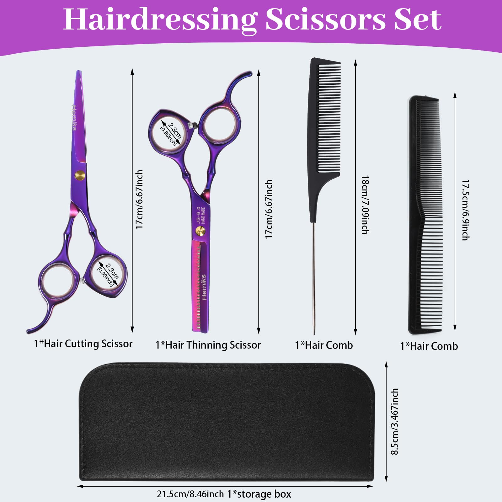 Professionelles Friseurscheren-Set – Haarschneide- Und Effilierschere Aus Edelstahl, Leicht & Scharf