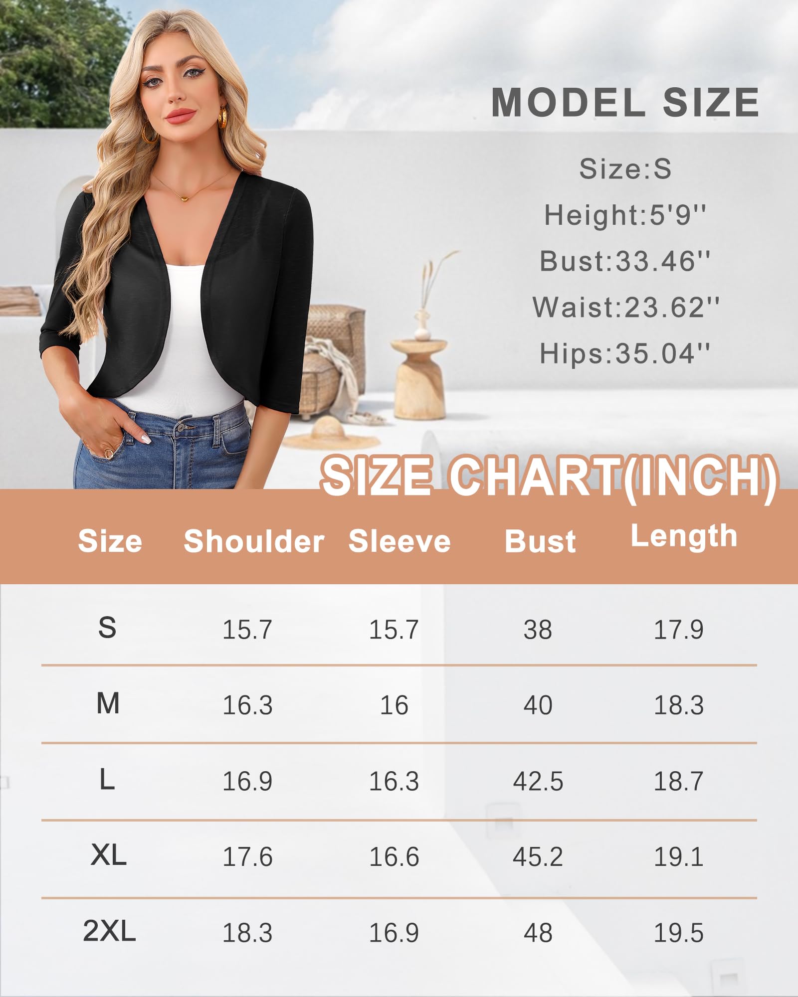 Coprispalle estivo da donna, cardigan corto a maniche corte, cardigan corto, leggero, casual, aperto sul davanti, giacca bolero trasparente per abiti, S-XXL
