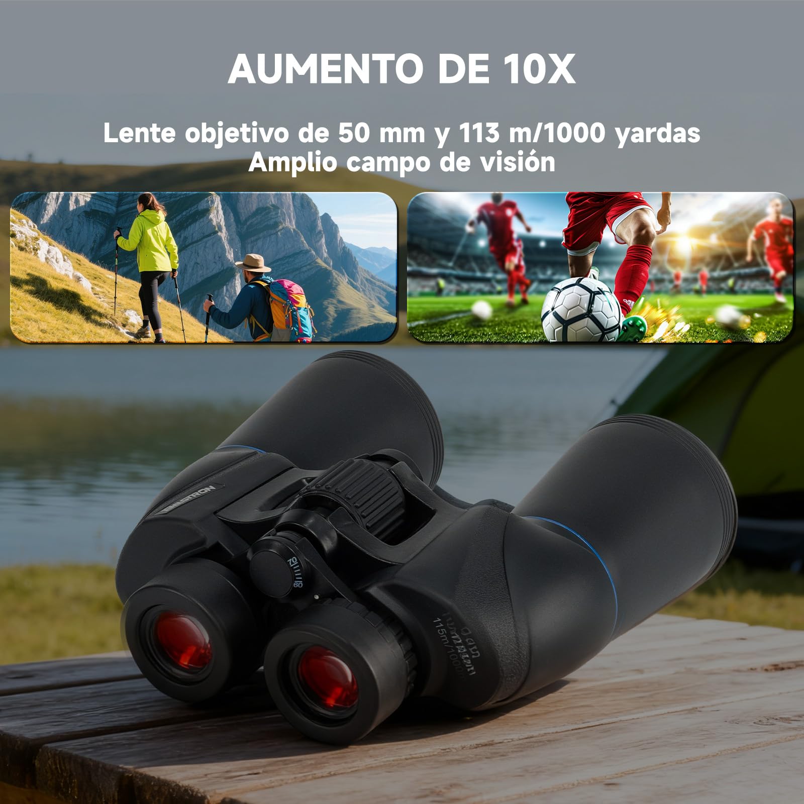 Prismáticos10x50 Prismas FMC BAK4 para Observación de Aves | Prismaticos Profesionales Largo Alcance para Adultos,Compacto Binóculos para Caza,Viajes y Actividades al Aire Libre