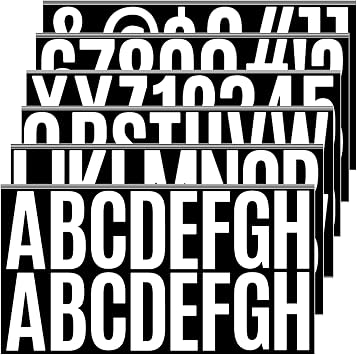 400 PCS Large Letter Stickers, 2.5 Inch Vinyl Alphabet Stickers for Outdoor, Mailbox Numbers for Poster Board, Bulletin Board, Letter Board Sign, Truck, White