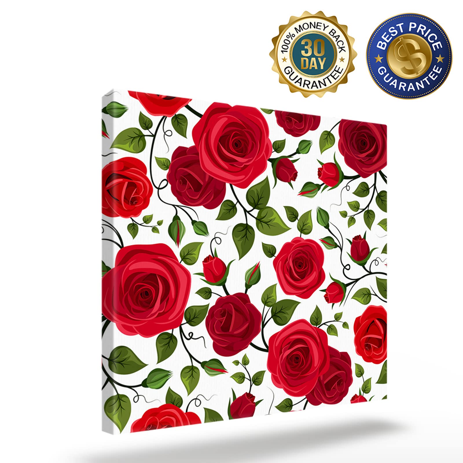Amazon.com: MuswannaA Canvas Wall Art Print Artwork Wall Art Decor Happy  Valentine's Day Sweet Rose Petals Romantic Red Flower Stretched & Framed  Artwork Prints Ready to Hang Home Decor Wall Decor-: Posters