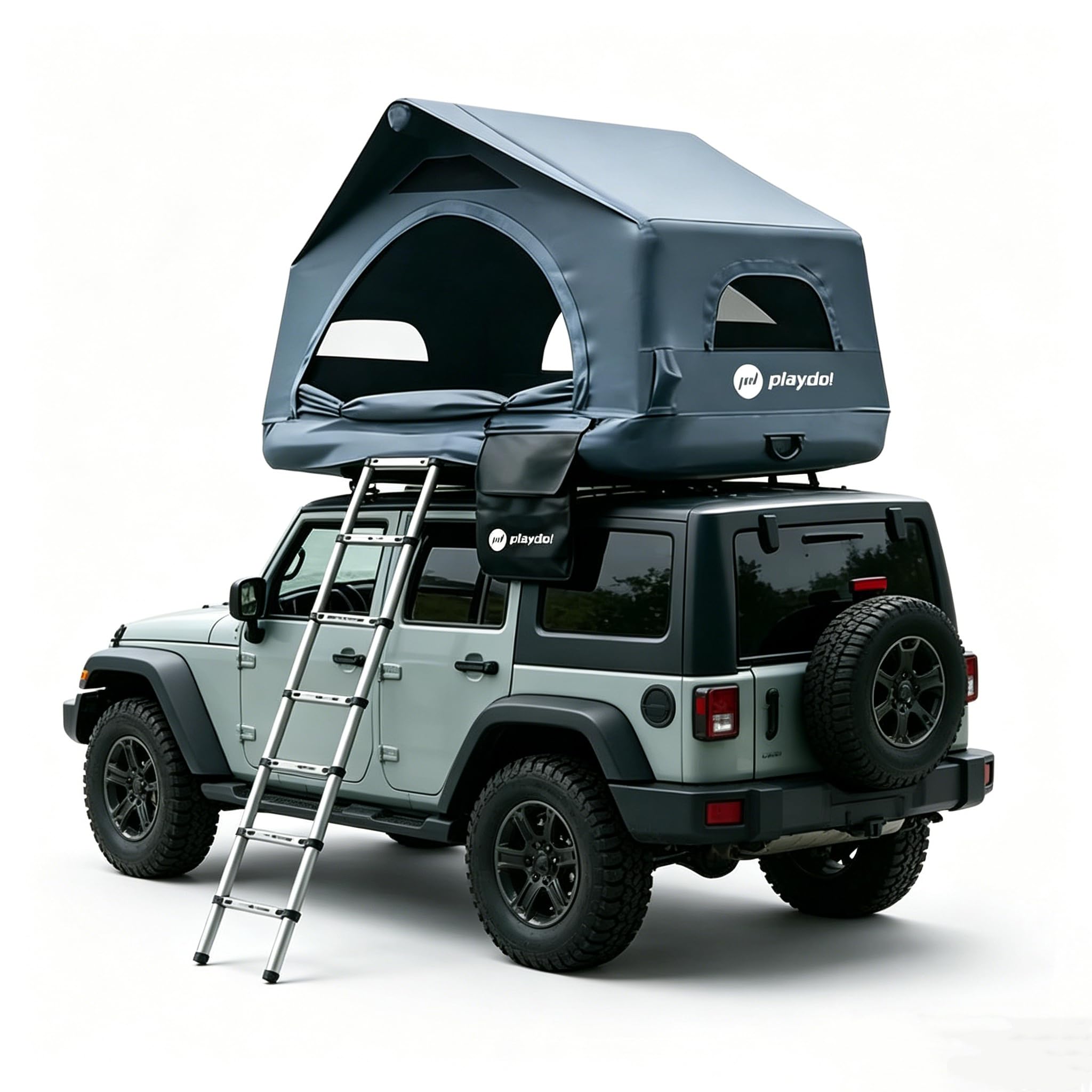 TentHome Tenda da Tetto Auto 2-3 Posti, Tenda Gonfiabile da Campeggio per Auto sul Tetto per SUV Jeep Van Furgone Roulotte Pick up, Facile da Montare, Portatile, Impermeabile, Anti UV