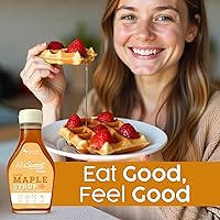 Vista 4 de Alusweet - Jarabe de arce sin azúcar de alulosa para panqueques, cero azúcar y cero calorías, apto para dieta cetogénica, sin OMG, sustituto