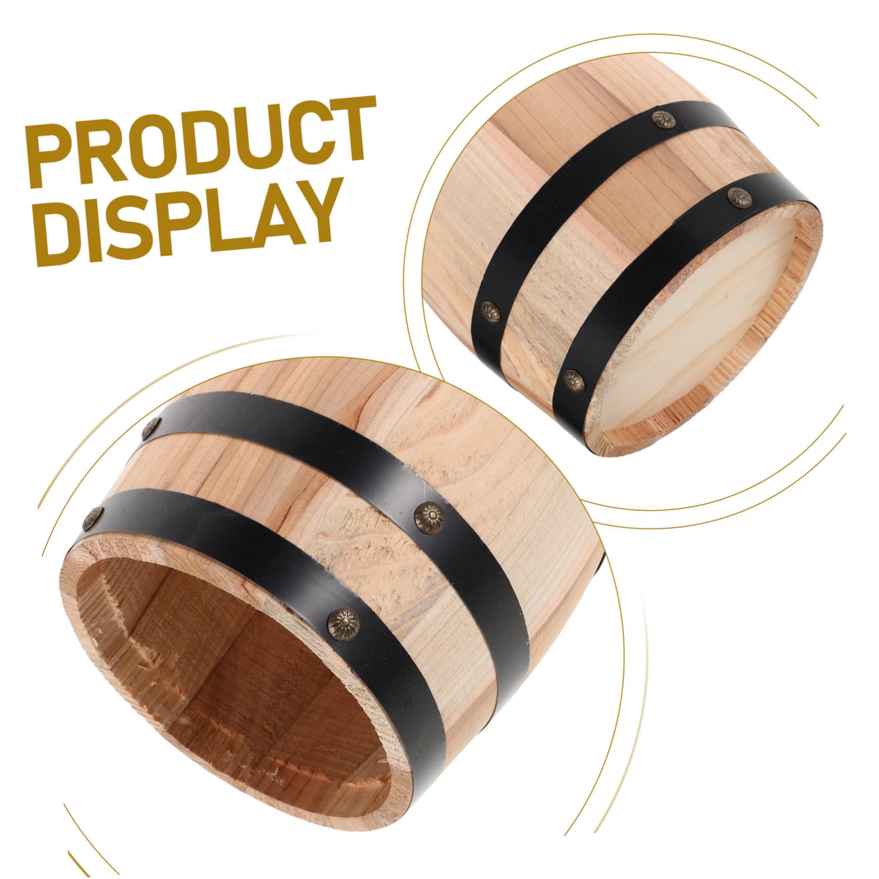 PartyKindom Porte-ustensiles Vintage en Bois, Tonneau 20cm pour Baguettes