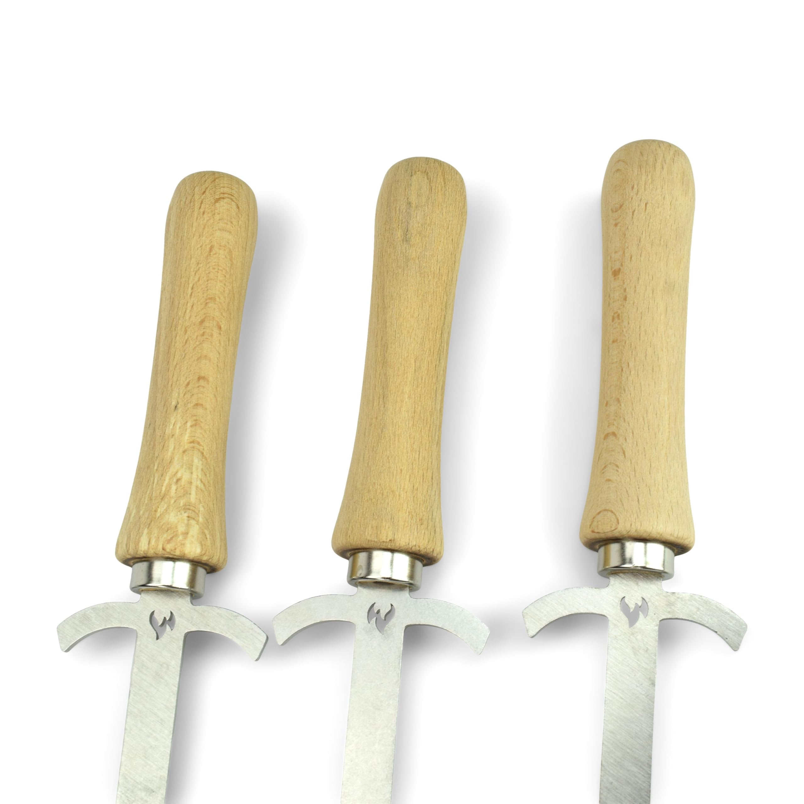 Juego de 3 brochetas para barbacoa | espadas para barbacoa - la atracción para todo aficionado a la barbacoa