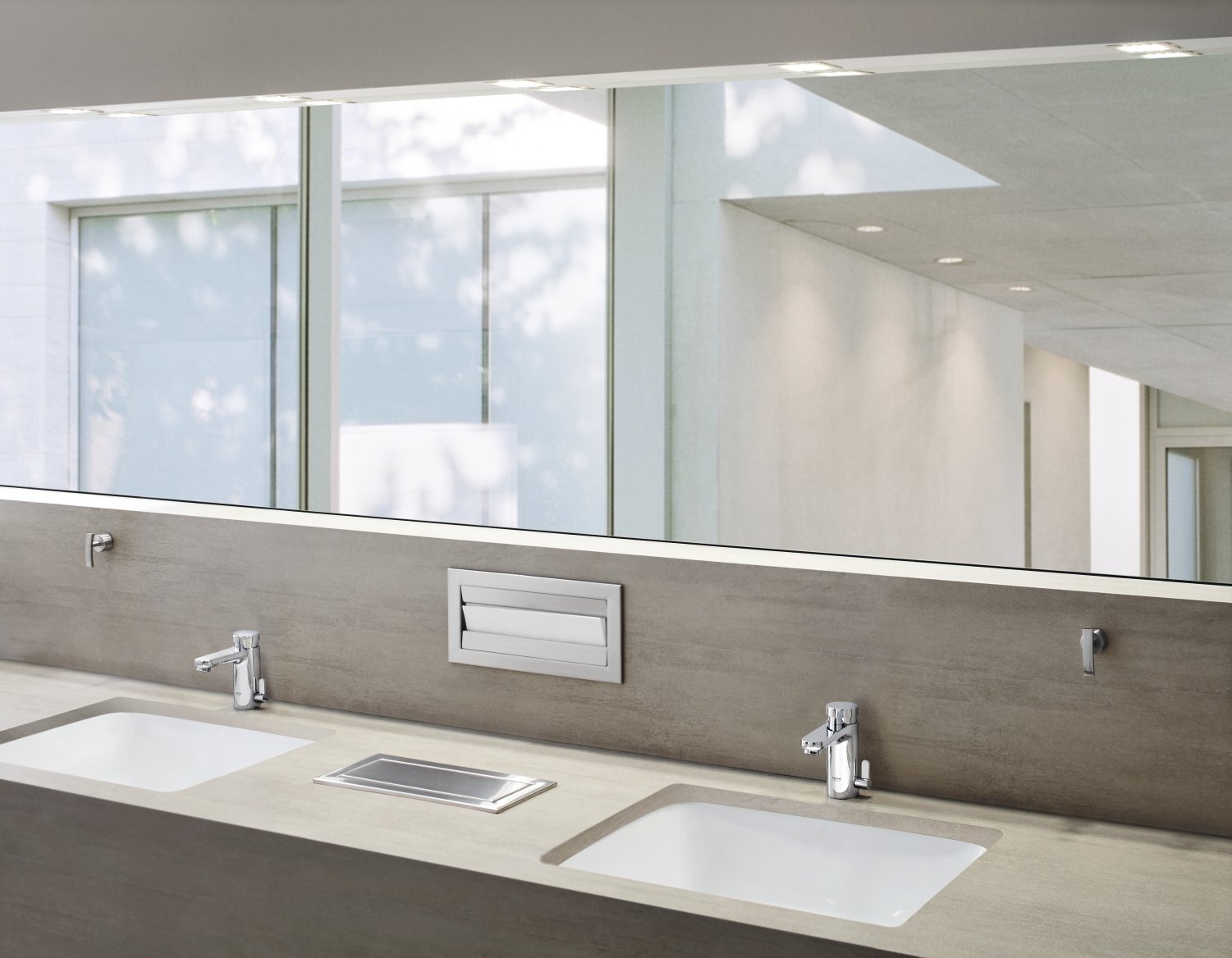 Grohe 36317000 Eurosmart Robinet à pression lavabo avec mitigeur Argent