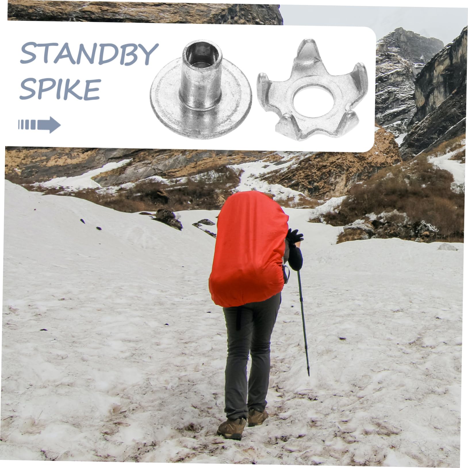 45 Piezas Crampones De Uñas Clavo De Zapato De Campo De Nieve Tacos De Hielo Puños De Nieve Pinzas Antideslizantes Empuñaduras Seguras para Zapatos Zapatero Práctico Acero Silver