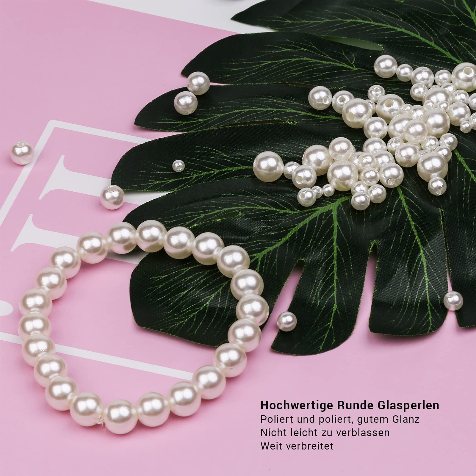Perle Di Pietra In Porcellana Bianca Opaca Naturali | Fili Da 39 Cm Per Creazione Gioielli Fai Da Te | Misure 4/6/8/10/12 Mm | Collane, Bracciali, Orecchini - 3