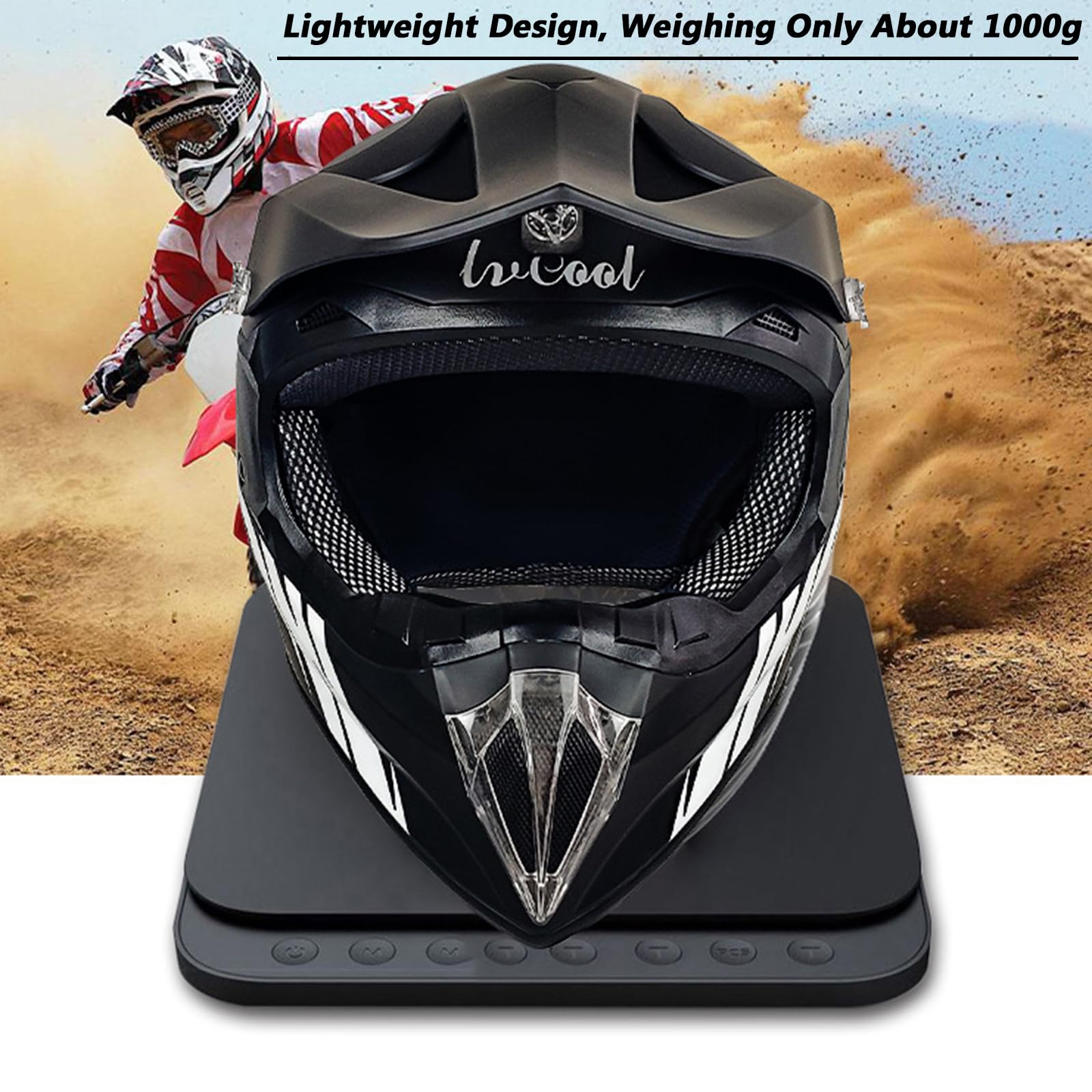 Cascos de Motocross con Gafas máscara y Guantes homologados por el Dot Casco Integral para Motocicleta Todoterreno para niños y jóvenes para ATV MTB BMX Descenso Quad Enduro Carreras