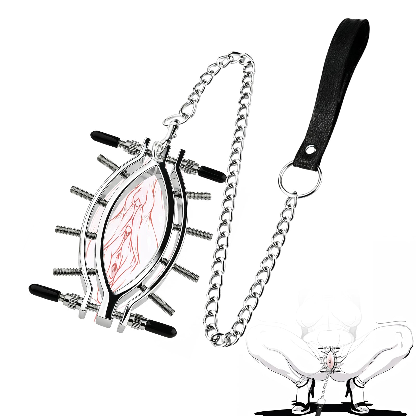 Clip Clamp Clit Clamps Pussy Clamps Pussy Clamp Vaginal Clamp BDSM Sex Toys Adjustable Nipple Clamps Nipple Toys Female Chastity BDSM Tools Sex Restraints Erotic Sex Toy for Women with Chain