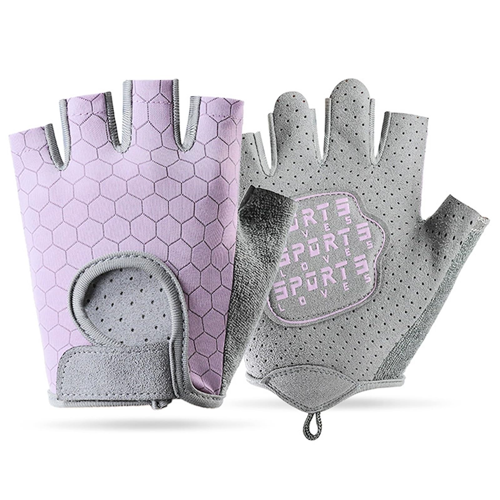 Guantes Bici Niño,Guantes Niño,Guantes Sin Dedos Seda de Hielo,Palms Protección Antideslizantes Cómodos y Transpirables para Bicicletas, Scooters, Clases de Educación Física(Rosa M)