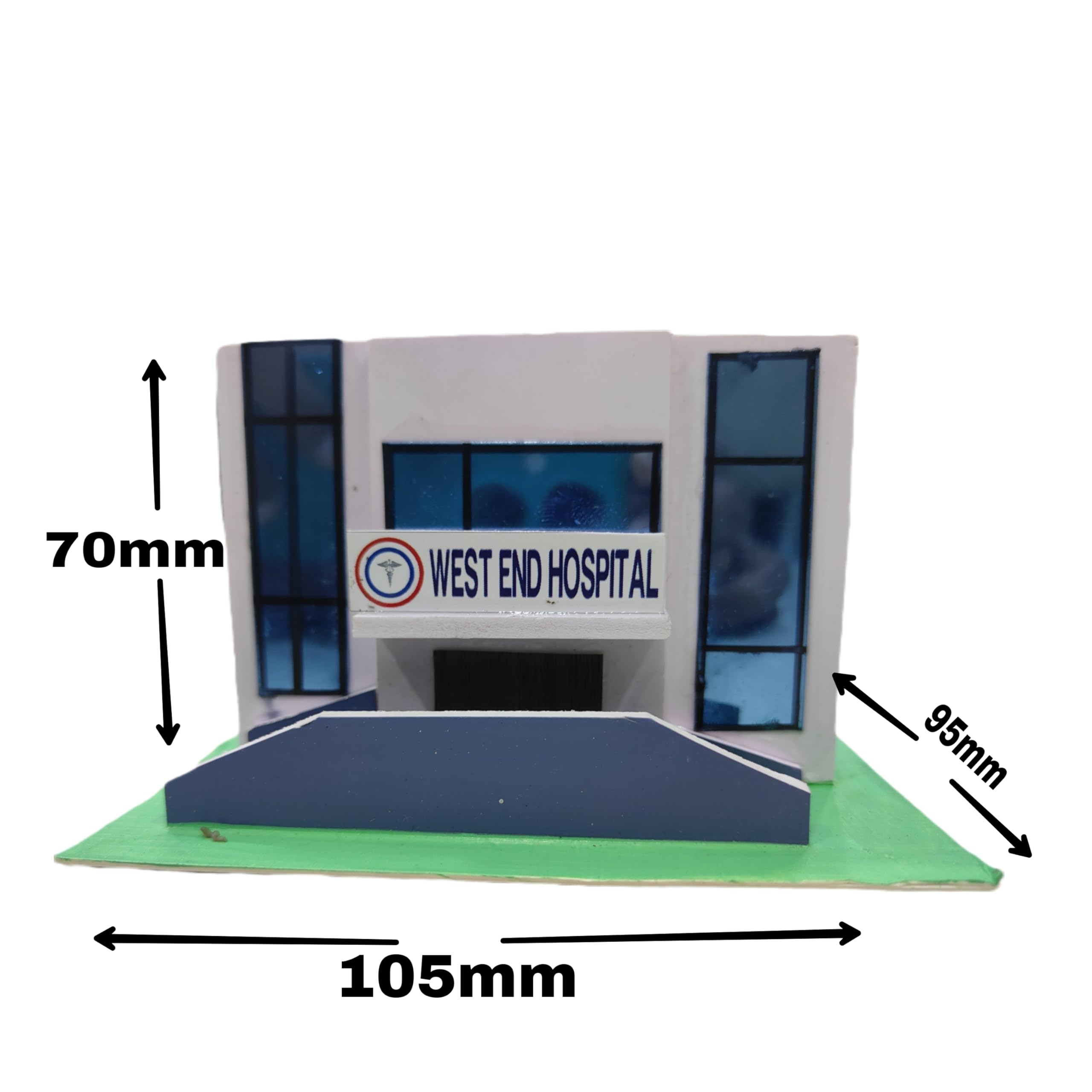 Generic Miniature Hospital Model for School & Architecture Projects, Foam Board - Image 3 thumbnail
