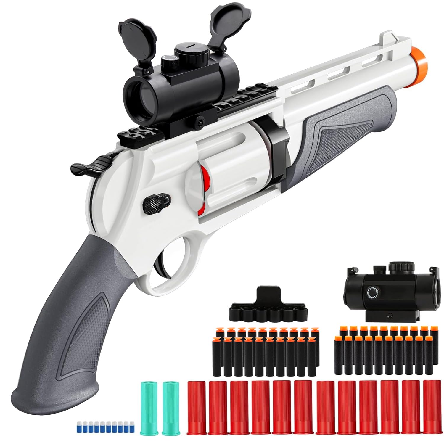 Amazon.com: DaoDaoZhu Toy Revolver Gun with Dart Bullet Holder and ...