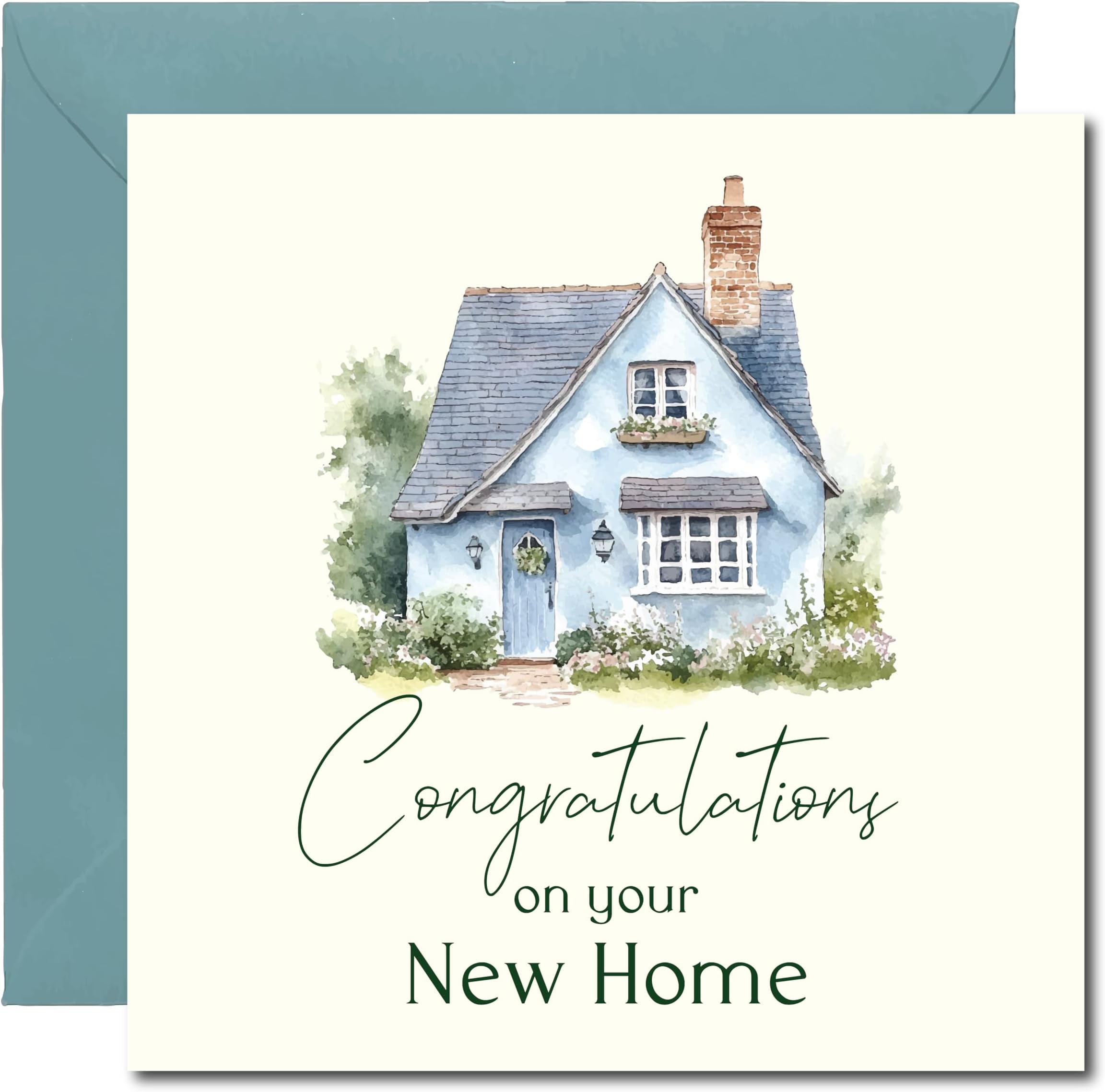 Piccadilly Greetings Happy New Hoe Card Ushroo House - 7 X 5 Inches - View #5