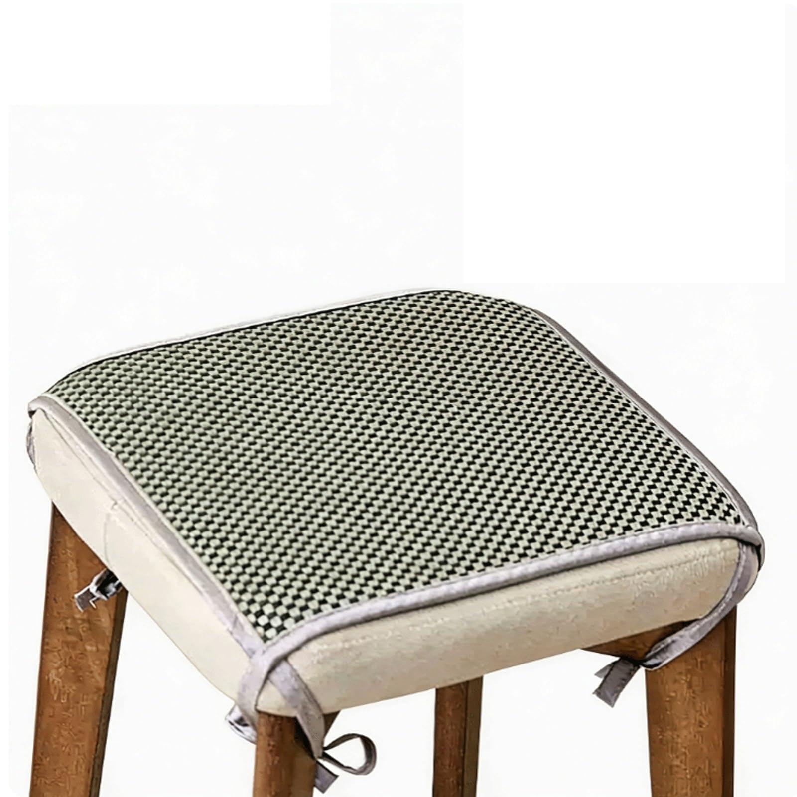 QCKNKMGG Cooling Bamboo Cushion Mat, Cooling Chair Mat Bamboo Seat Cushion Multicolor Multiple Sizes(Black,45x45cm)