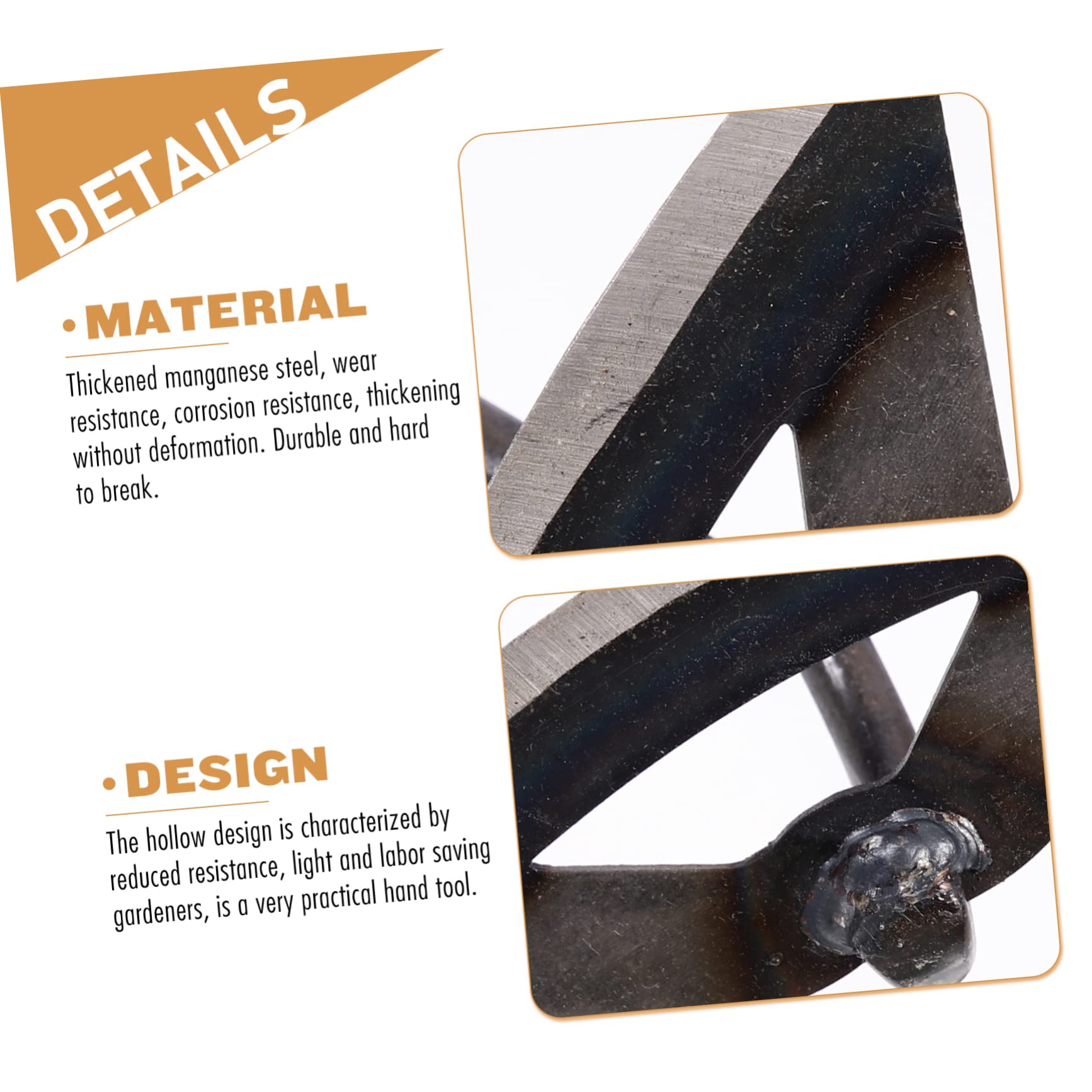 Abaodam Weeding Tools Soil Gardening Shovel Digging Hand Weeding Garden Shovels Grass Gardening Hand Tools Steel Planting Digging Spade Cultivator Hoe Garden Digger Soil Turning Hoe Steel