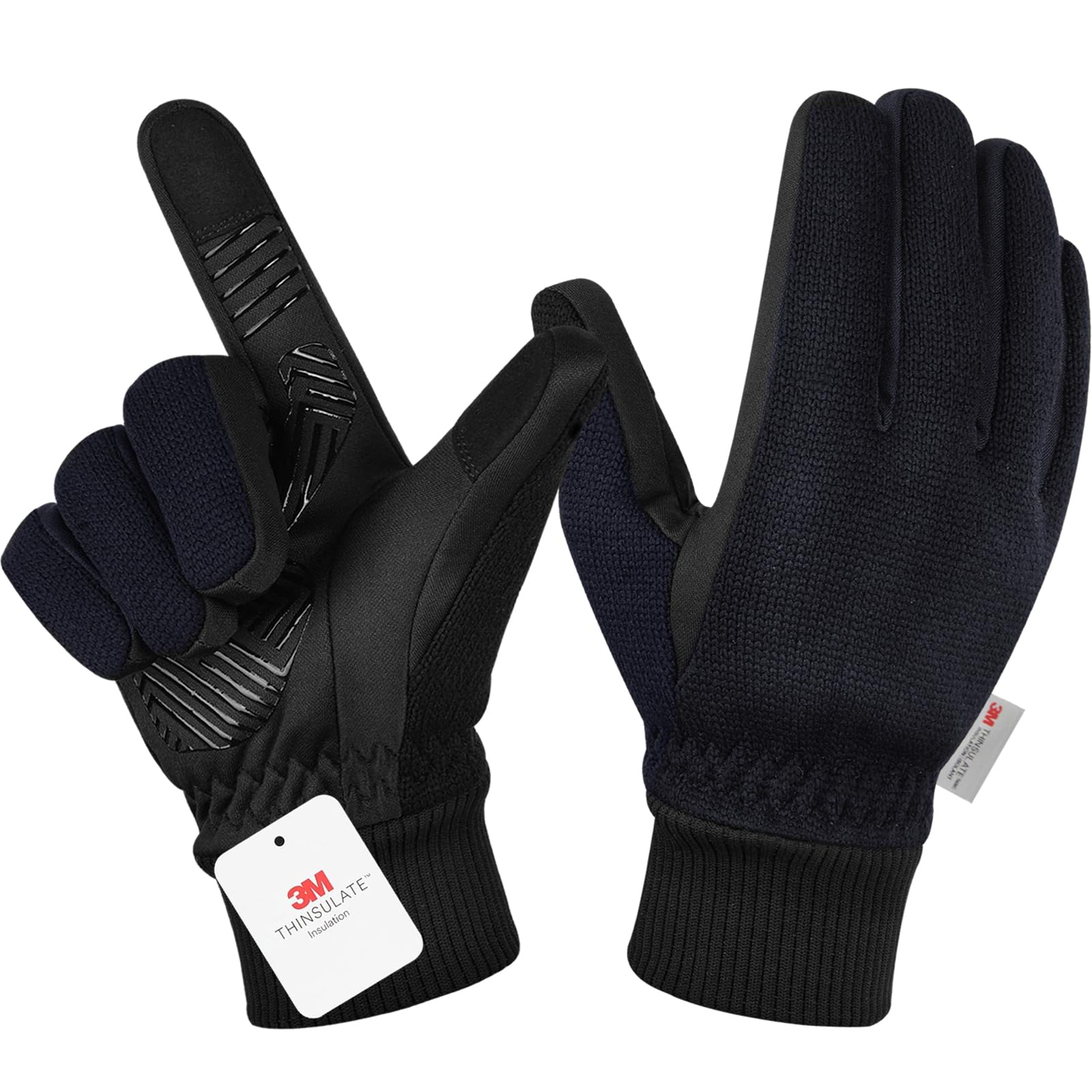 3M Thinsulate Winter Gloves - Men & Women, -10°F Thermal, Touchscreen, Anti-Slip, Cycling, Skiing, Running, Hiking, Driving, Outdoor Sports