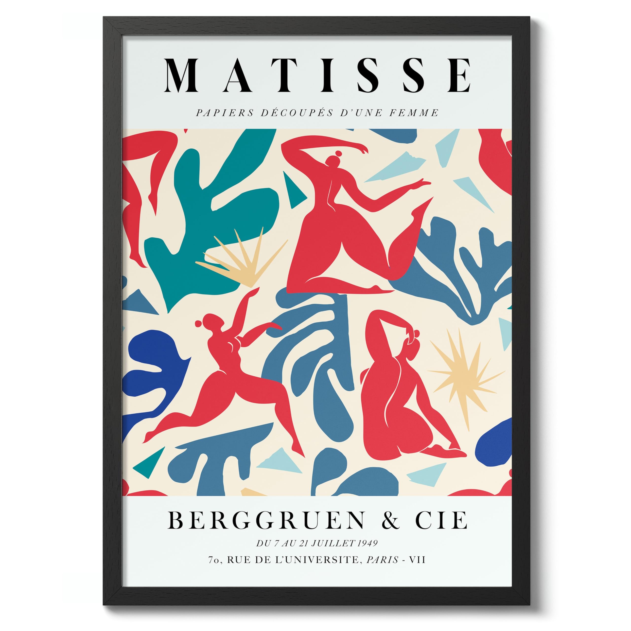 La Danse, In Bold Henri Matisse Poster, Modern Art Exhibition Print, Abstract Boho Wall Art, Home Decor Design And Decoration, A2 (Print Only) - 59.4x42cm — image 1