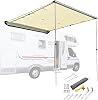 Yescom 6.6x8.2 Vehicle Awning Car Side Roof Rack Awning for SUV Truck Van Tailgate Rooftop Pull Out Tent Shelter Overlanding Shade Outdoor Camping Travel