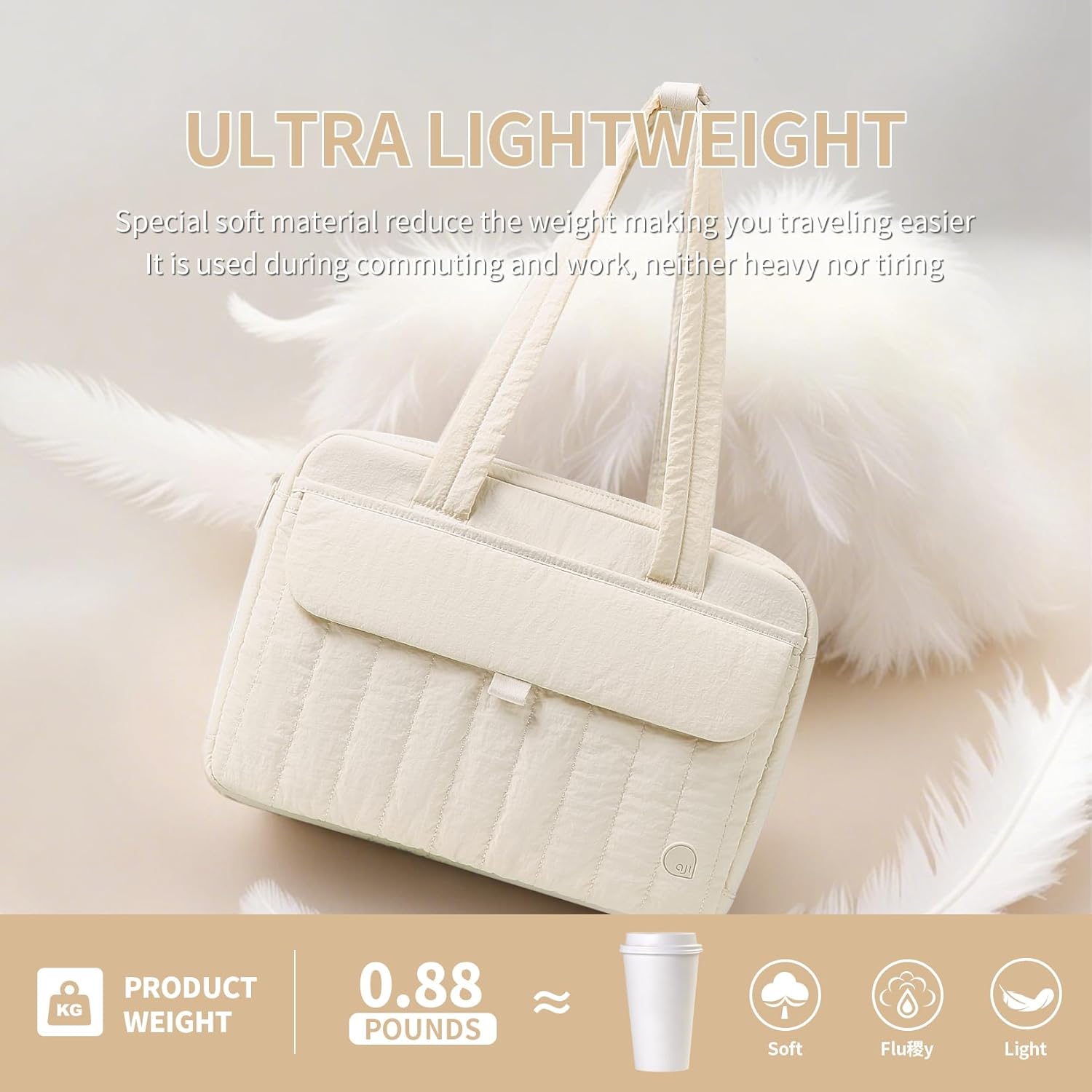 Laptop Tote Bag for Women, 14Inch & 16 Inch Laptop Tote Bag with Luggage Trolley Strap for Work/Travel/College/Daily
