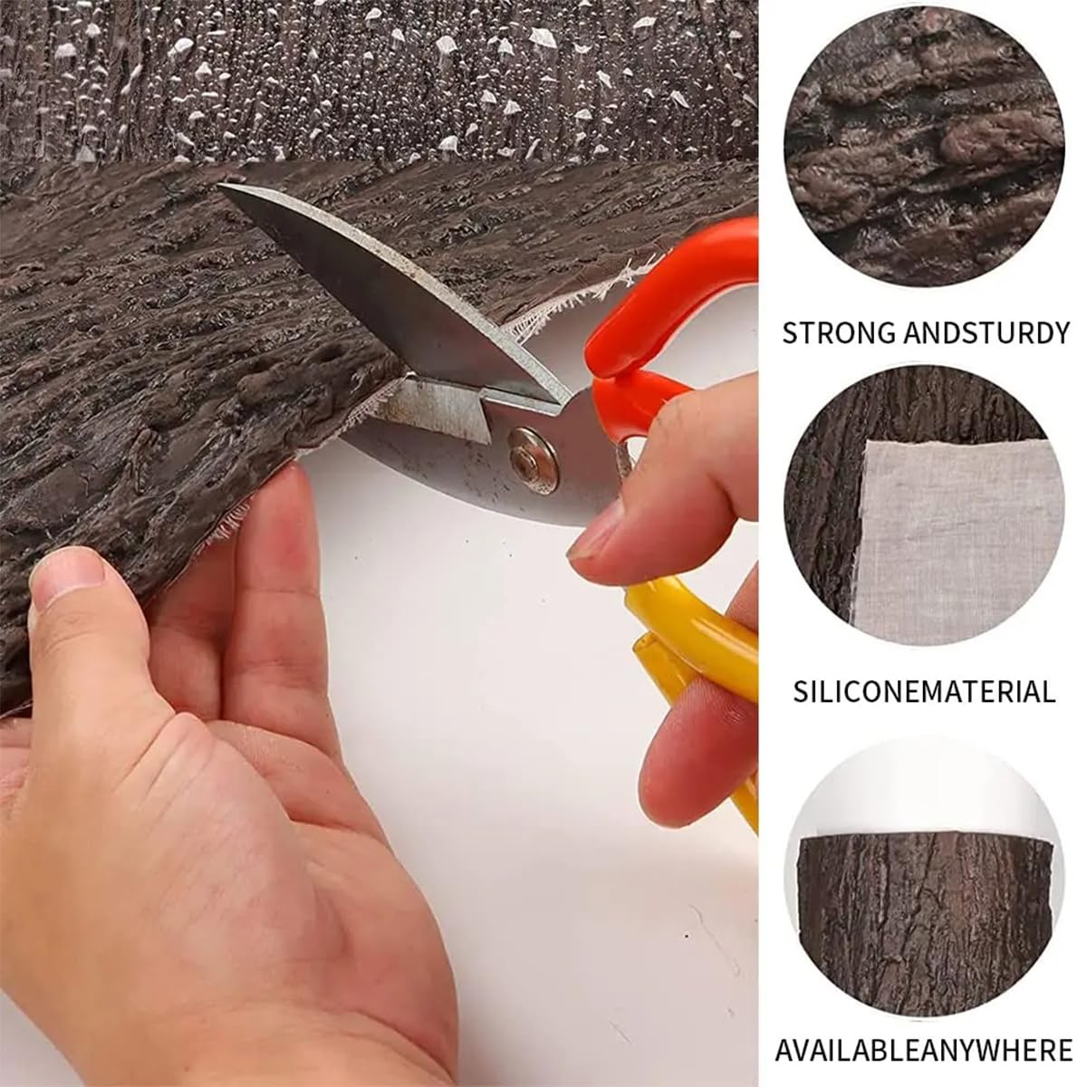 Realistische Decoratieve Boomschors Rol Waterdicht kunstschors paneel voor binnen/buitenmuren(0.4X1m