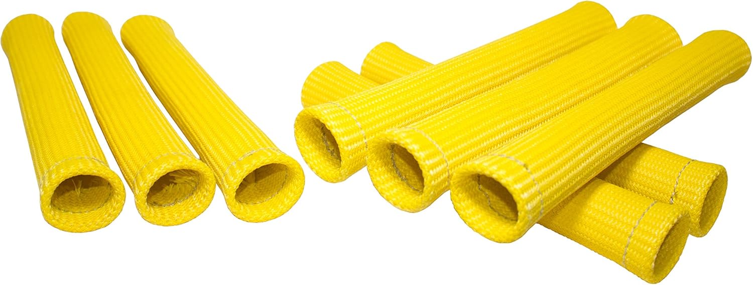 HINSON Spark Plug Wire Heat Boots Heat Protection 8 Cyl - 8.5" Long Yellow
